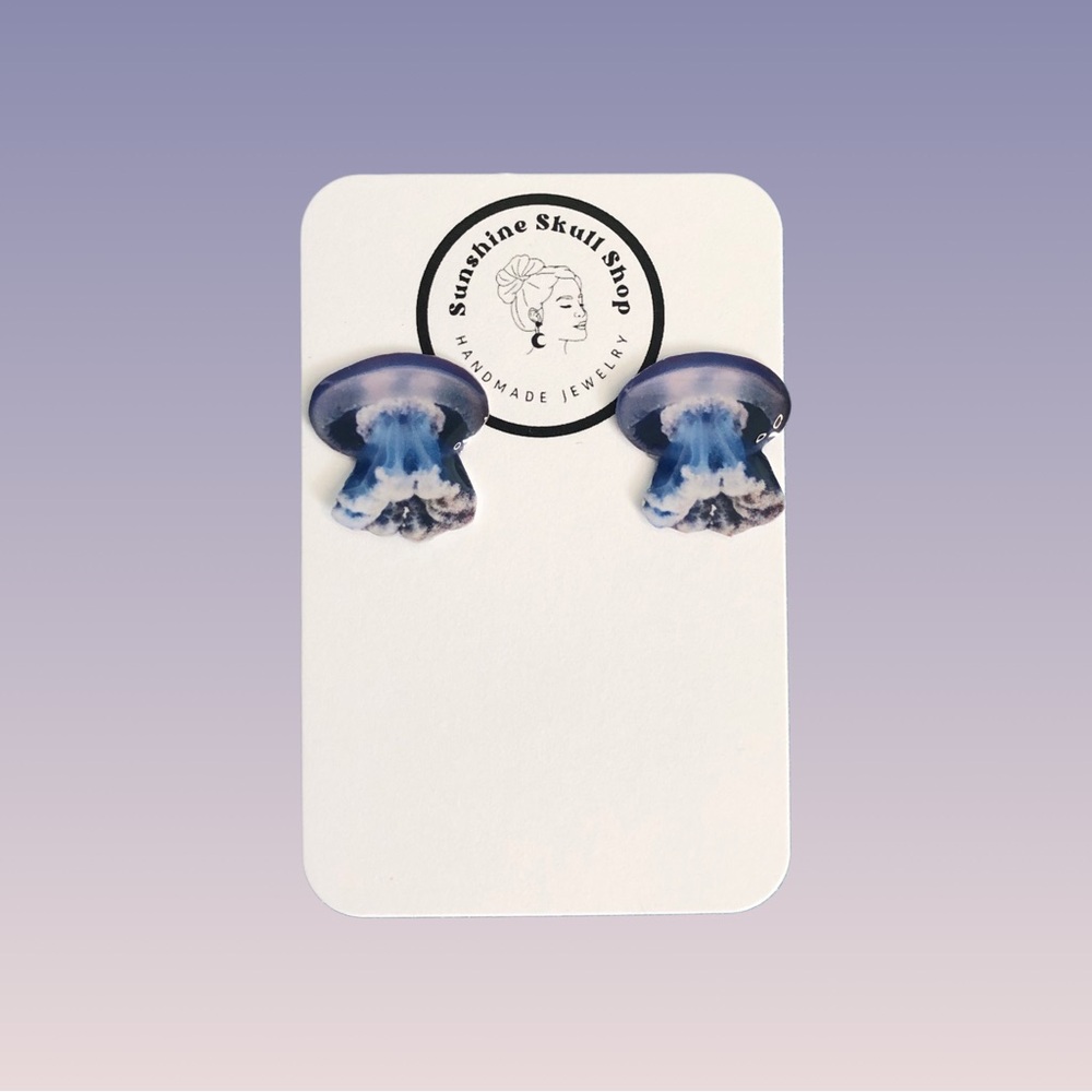 Jellyfish stud earrings